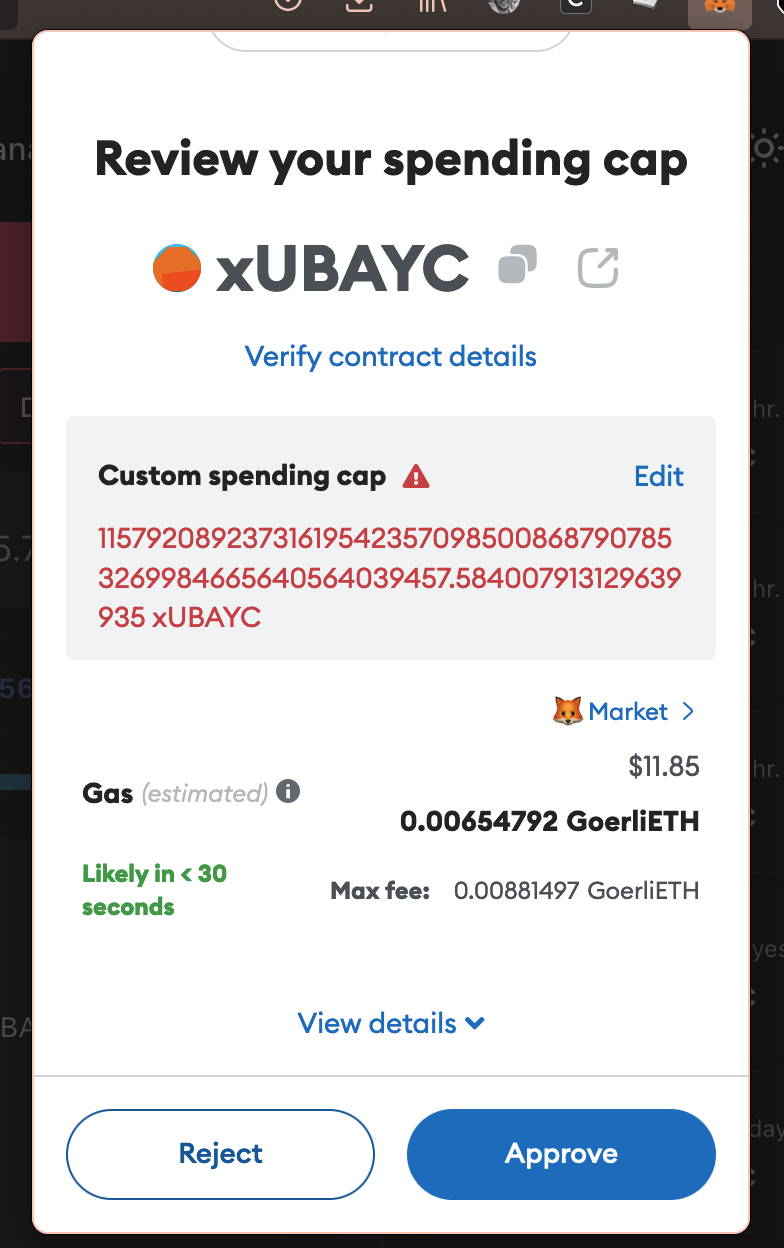 How to choose Metamask Custom Spending Cap
